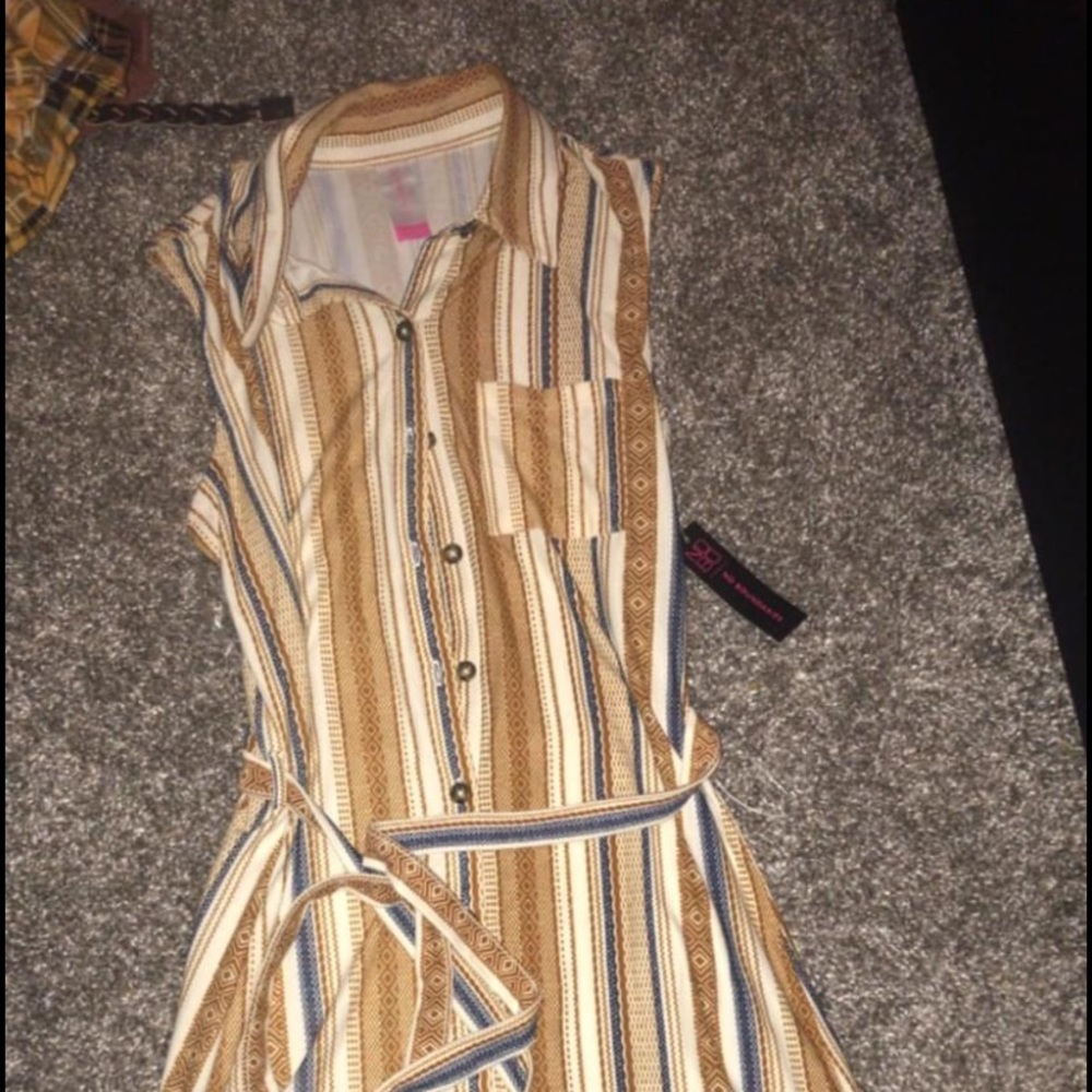 New No boundaries striped dress with belt